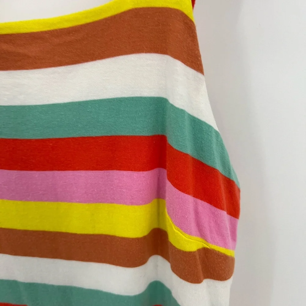 J. Crew rainbow stripe tiered maxi dress